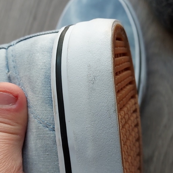 No Boundaries memory foam slip on shoes 9 1/2 blue white black trim - Picture 10 of 12